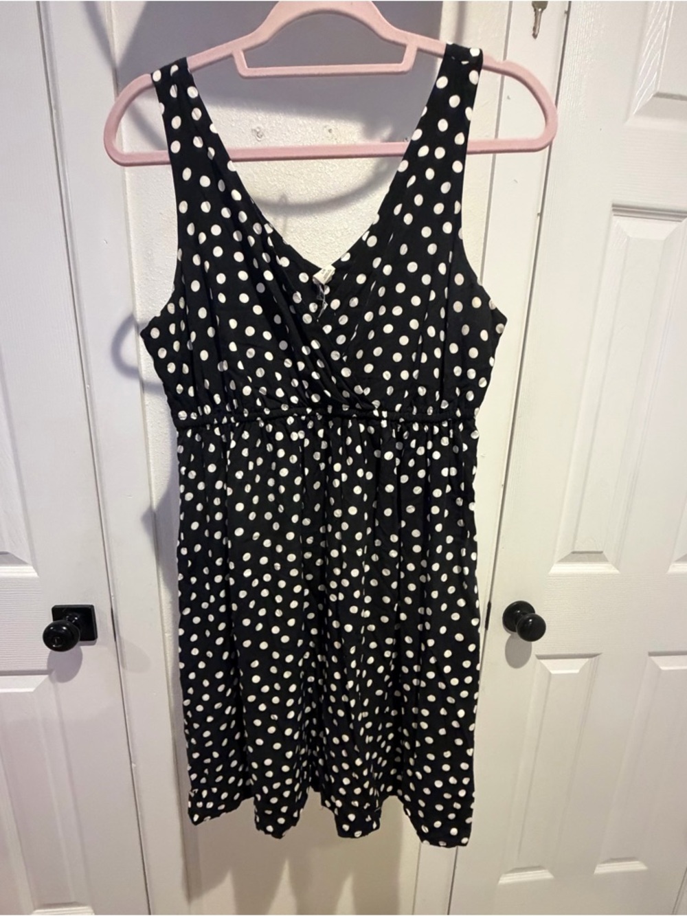 Old Navy Black and White Polka Dot Dress